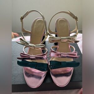 J Crew Metallic Stella Bow Heel Size 7 - Brand new, Never worn